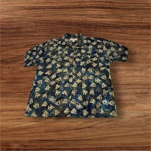 Orvis Large Men's Navy and Beige Geometric Shirt New no Tags